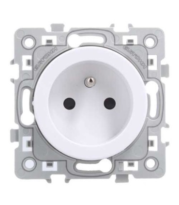 Prise 2P+T 16A Square Blanc