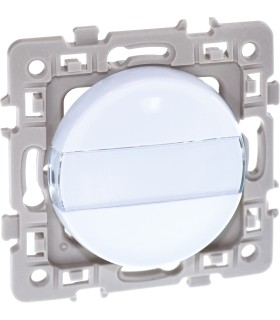 Poussoir avec porte étiquette Square Blanc