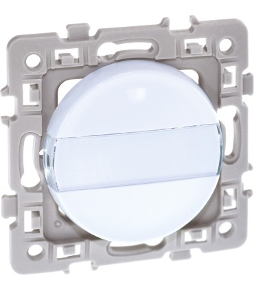 Poussoir avec porte étiquette Square Blanc