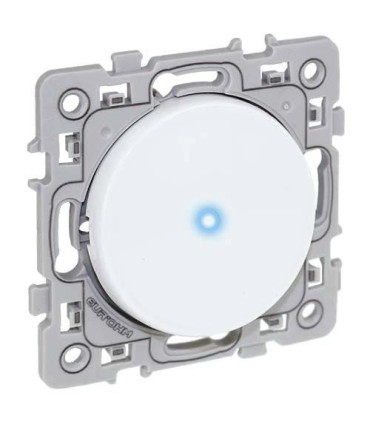 Poussoir lumineux ou témoin Square Blanc