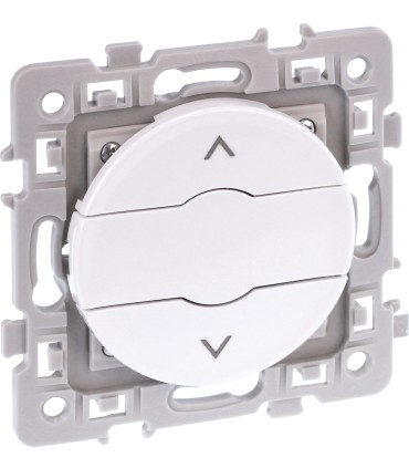 Double poussoir 6A volets-roulants 2 positions Square Blanc