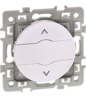 Interrupteur de commande volets-roulants 3 positions Square Blanc