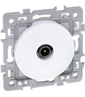 Prise TV simple Square Blanc