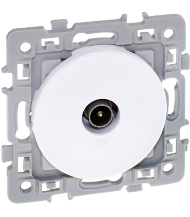Prise TV simple Square Blanc