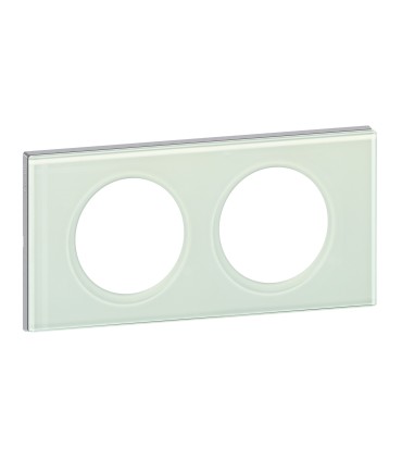 PLAQUE MATIERE 2 POSTES VERRE KAOLIN