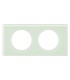 PLAQUE MATIERE 2 POSTES VERRE KAOLIN