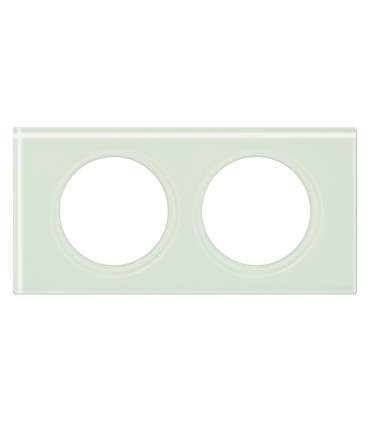 PLAQUE MATIERE 2 POSTES VERRE KAOLIN