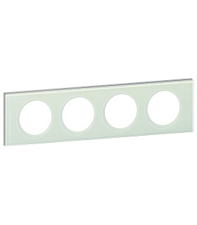 PLAQUE Célaine 4 POSTES VERRE KAOLIN