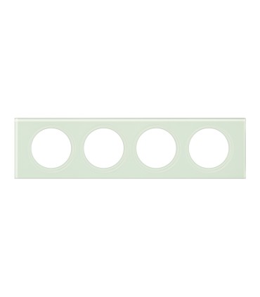 PLAQUE Célaine 4 POSTES VERRE KAOLIN