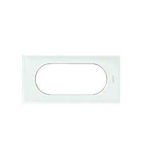 PLAQUE Céliane FONCTION & 2 Postes VERRE KAOLIN