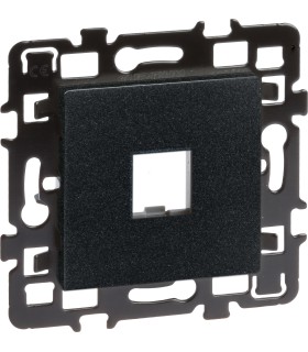 Cadre support RJ45 Anthracite Eur'ohm