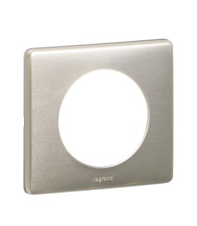 PLAQUE Céliane 1 poste alu anodisé TITANE