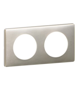 Plaque Céliane 2 postes alu anodisé Titane