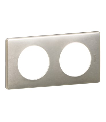 Plaque Céliane 2 postes alu anodisé Titane