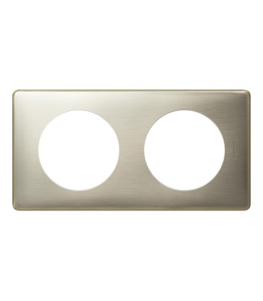 Plaque Céliane 2 postes alu anodisé Titane