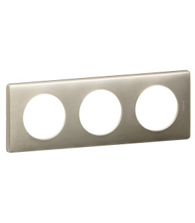 PLAQUE Céliane 3 POSTES alu anodisé TITANE