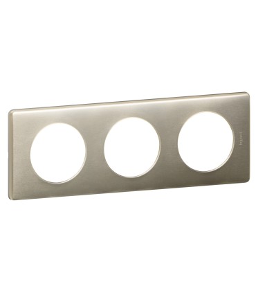 PLAQUE Céliane 3 POSTES alu anodisé TITANE