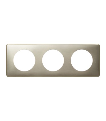 PLAQUE Céliane 3 POSTES alu anodisé TITANE