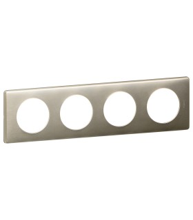 PLAQUE Céliane 4 postes alu anodisé TITANE