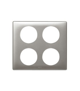 PLAQUE Céliane 2X2 POSTES TITANE