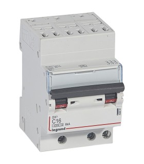 Disjoncteur DX³ 4500 - auto/vis - 3P  400 V~ - 16A - 6kA - courbe C - 3 mod