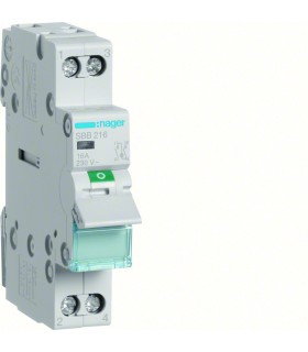 Interrupteur Hager 2P 16A à voyant