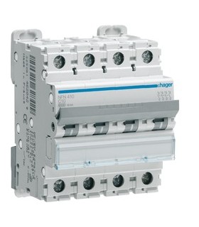 Disjoncteur HAGER 4P 6/10KA courbe D 20A 4 modules