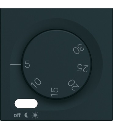 Enjoliveur thermostat Hager Gallery night Noir