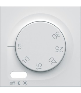 Enjoliveur thermostat Gallery Hager pure blanc