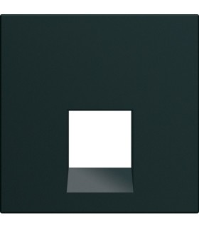 Enjoliveur prise RJ45 à 45°gallery Hager 2 modules night noir