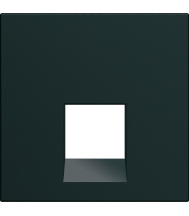 Enjoliveur prise RJ45 à 45°gallery Hager 2 modules night noir