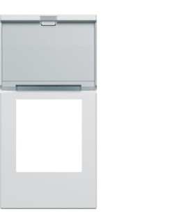 Enjoliveur prise RJ45 gallery Hager avec porte-étiquette 1 module pure BLANC