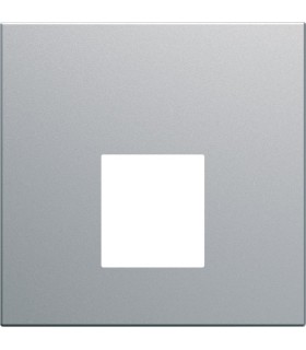 Enjoliveur prise RJ45 gallery Hager sans porte-étiquette 2 modules titane