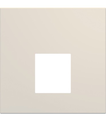 Enjoliveur RJ45 gallery Hager sans porte-étiquette 2 modules dune Beige