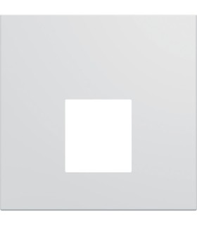 Enjoliveur RJ45 gallery Hager sans porte-étiquette 2 modules pure blanc
