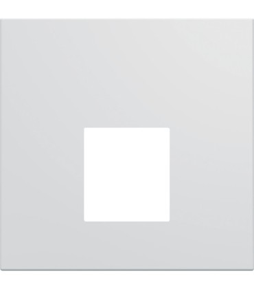 Enjoliveur RJ45 gallery Hager sans porte-étiquette 2 modules pure blanc