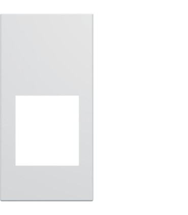 Enjoliveur RJ45 Hager gallery sans porte-étiquette 1 module pure Blanc