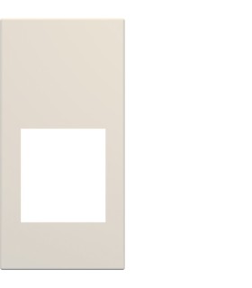 Enjoliveur RJ45 gallery Hager sans porte-étiquette 1 module dune Beige