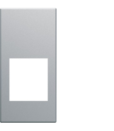 Enjoliveur RJ45 gallery Hager sans porte-étiquette 1 module titane