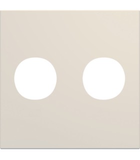 Enjoliveur prise double F gallery Hager 2 modules dune Beige