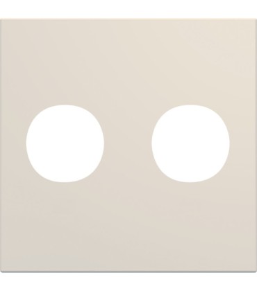 Enjoliveur prise double F gallery Hager 2 modules dune Beige