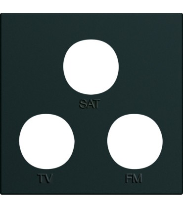 Enjoliveur prise TV+FM+SAT gallery  Hager 2 modules night noir
