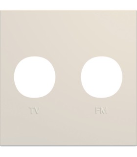 Enjoliveur prise TV+FM gallery Hager 2 modules dune Beige