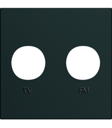 Enjoliveur prise TV+FM gallery Hager 2 modules night noir