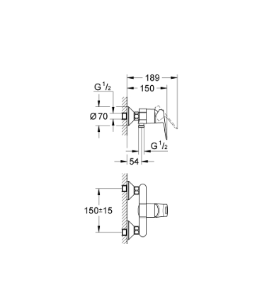 Mitigeur douche GROHE BAULOOP