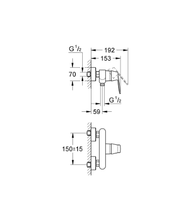 Mitigeur Douche GROHE EUROSMART COSMOPOLITAN