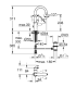 Mitigeur Lavabo Taille L GROHE Eurosmart bec haut