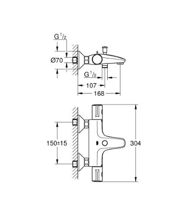 Mitigeur thermostatique GROHE GROHTHERM 1/2"