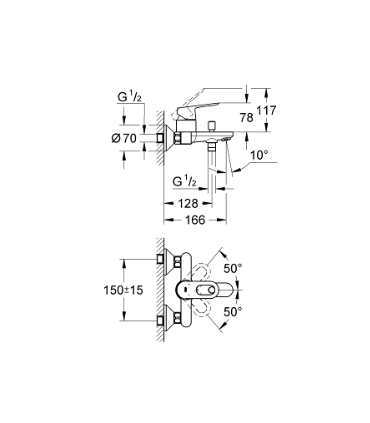 GROHE MITIGEUR BAIN DOUCHE BAULOOP