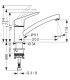 Mitigeur de cuisine HANSGROHE Logis 2 vitesses 1 jet